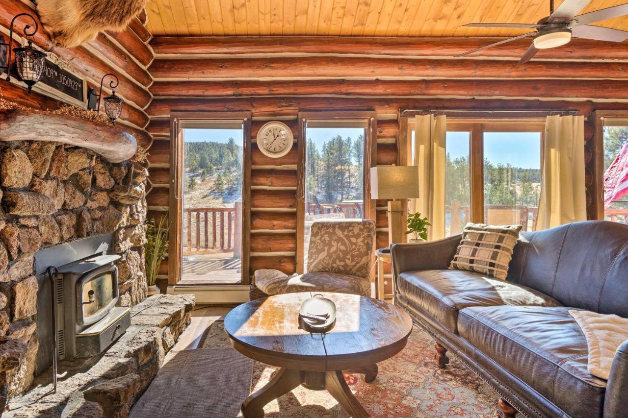 Classic Colorado Log Home With Mountain Views! Florissant Dış mekan fotoğraf