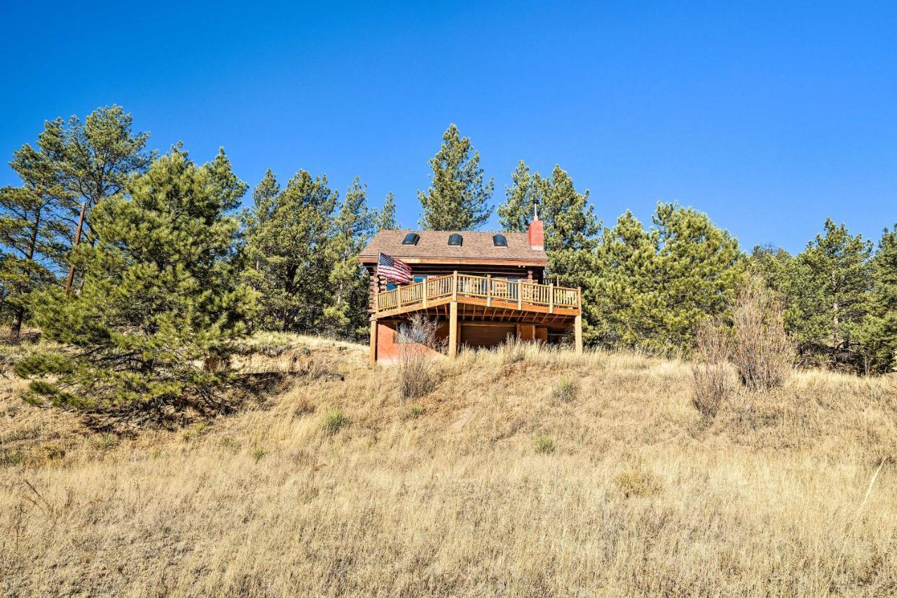 Classic Colorado Log Home With Mountain Views! Florissant Dış mekan fotoğraf