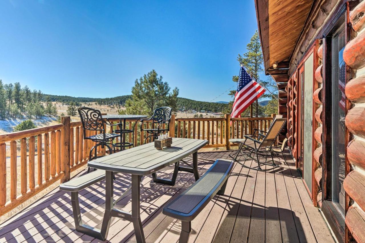 Classic Colorado Log Home With Mountain Views! Florissant Dış mekan fotoğraf