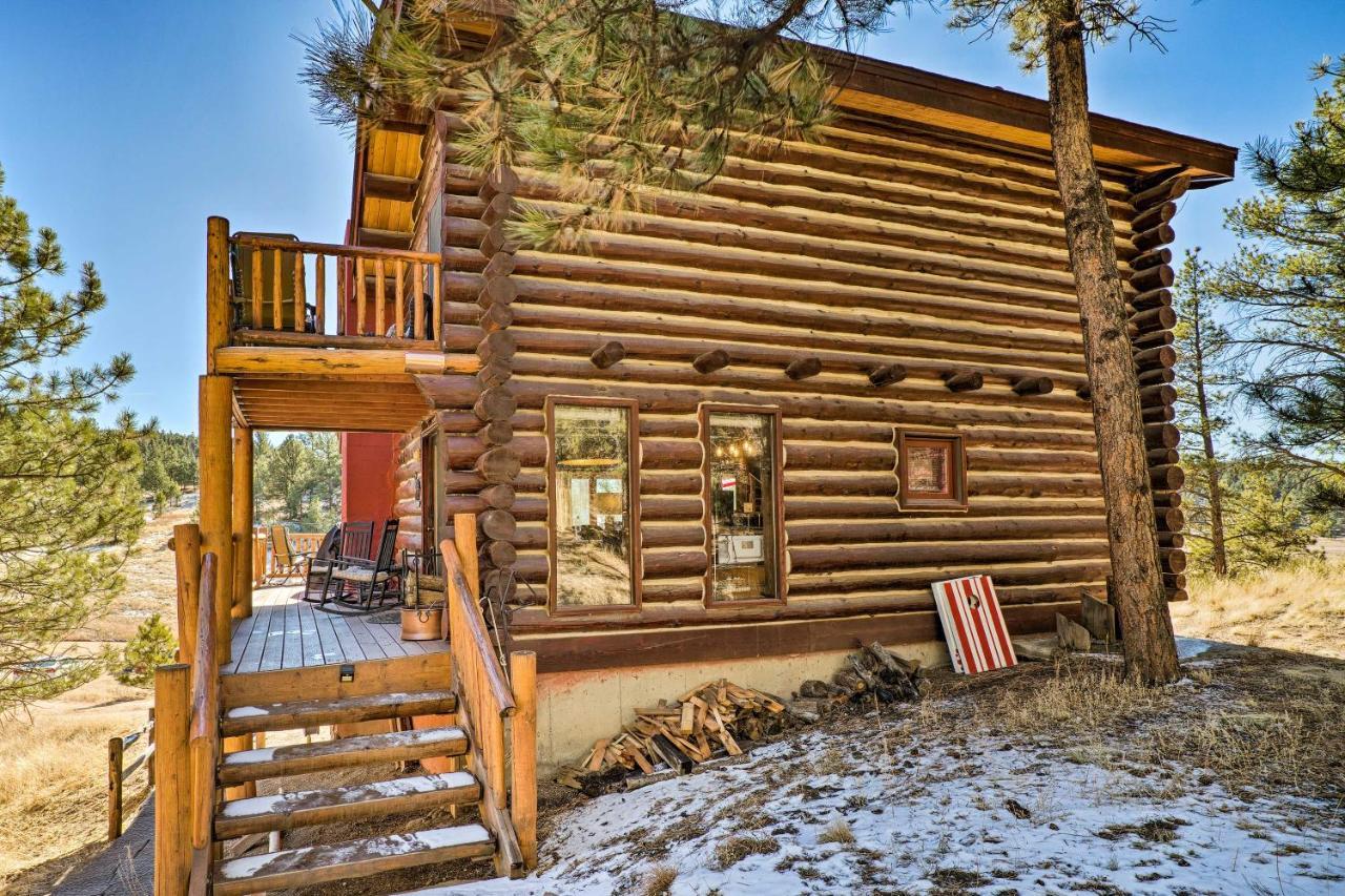 Classic Colorado Log Home With Mountain Views! Florissant Dış mekan fotoğraf