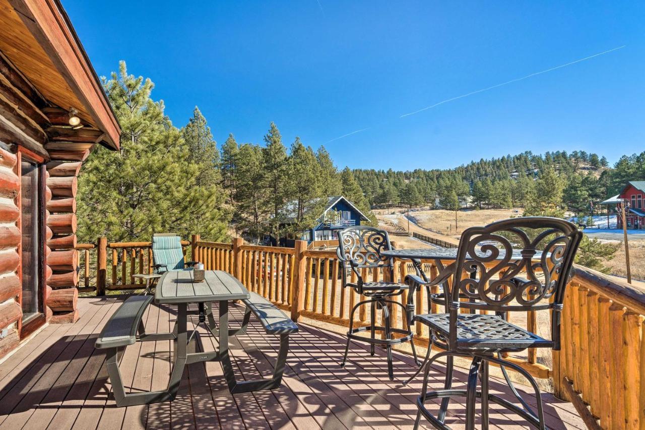 Classic Colorado Log Home With Mountain Views! Florissant Dış mekan fotoğraf