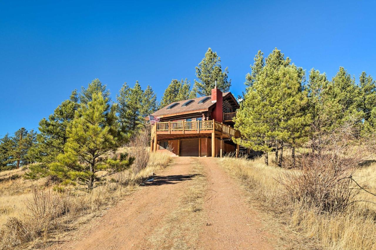Classic Colorado Log Home With Mountain Views! Florissant Dış mekan fotoğraf